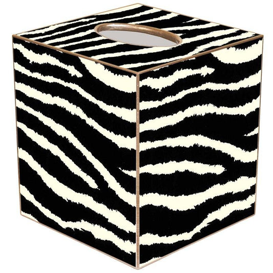 Black and White Zebra Tissue Box Cover