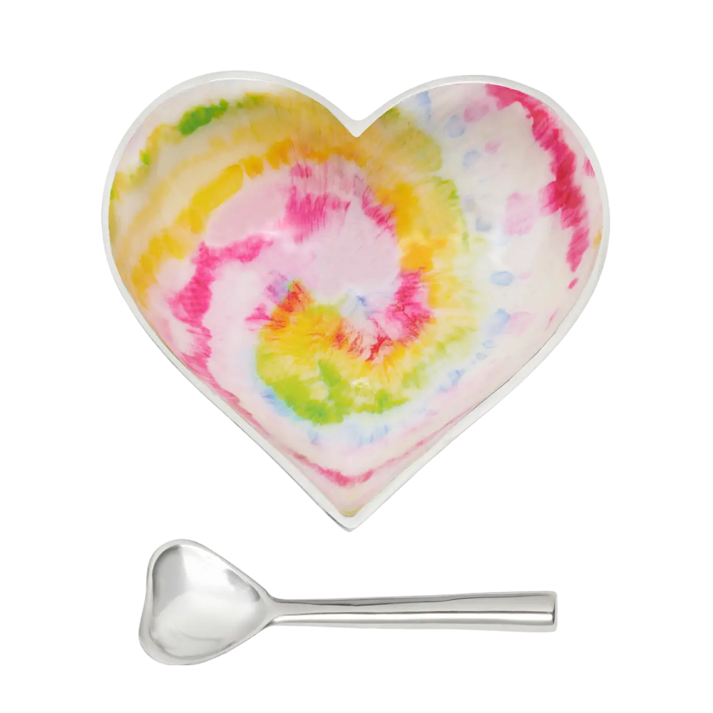 Happy Pastel Groovy Heart with Heart Spoon
