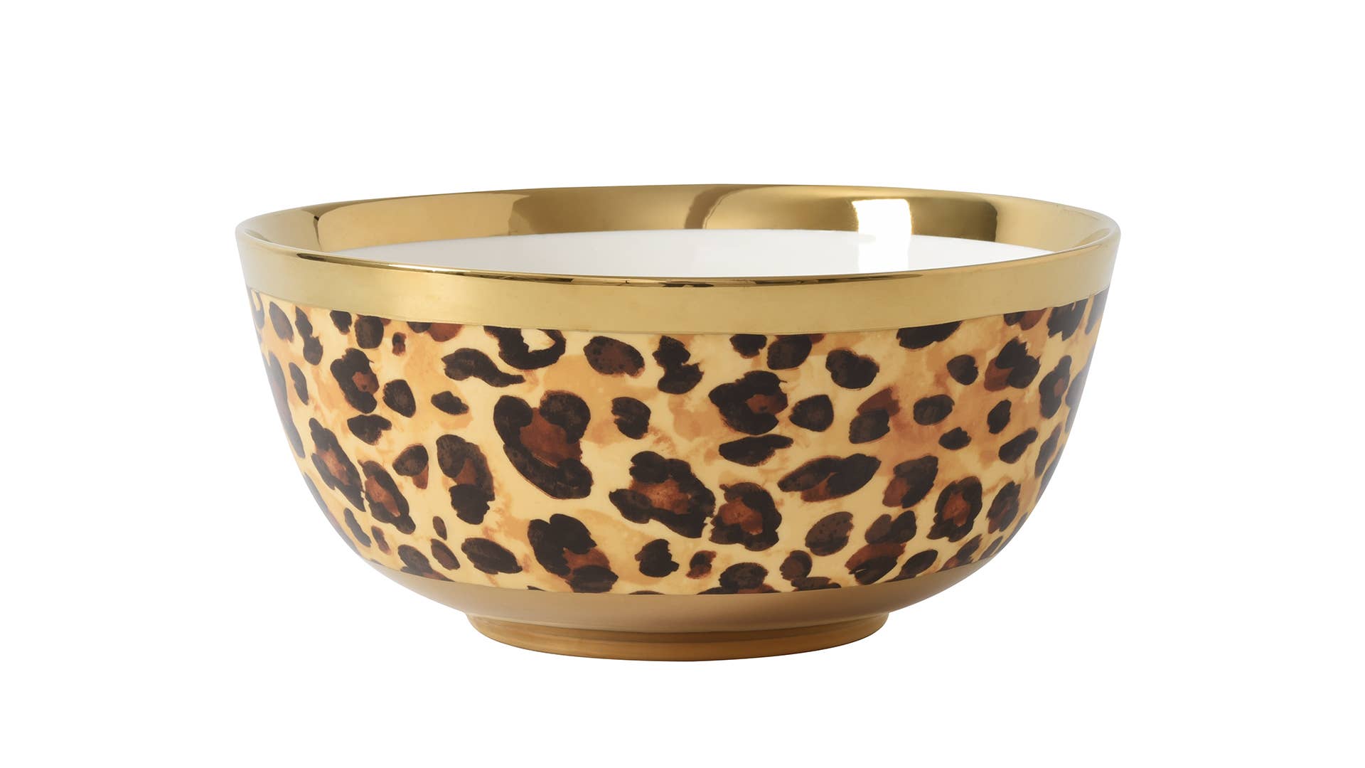 Large Leopard Bowl in Porcelain