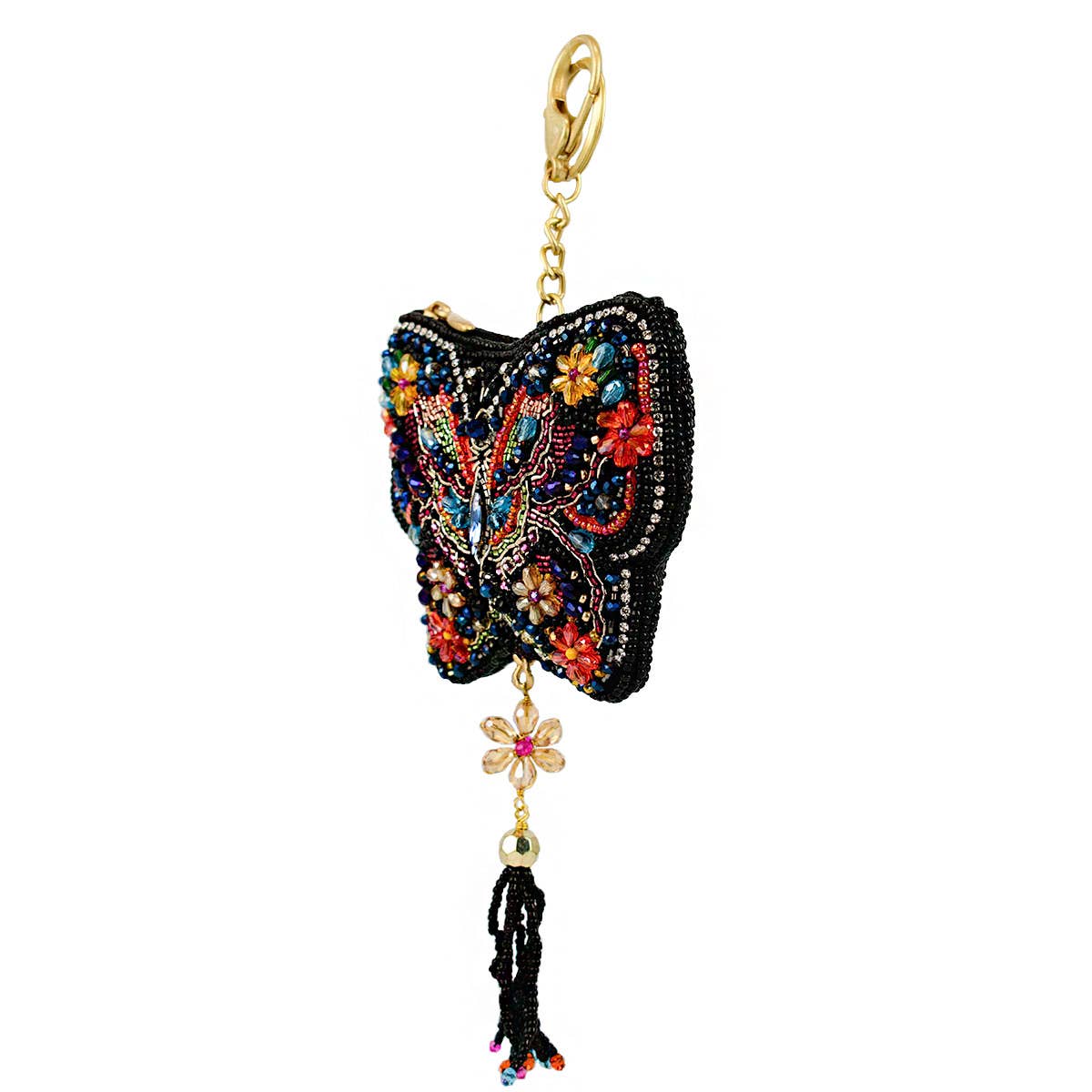 Flight of Fancy Butterfly Beaded Coin Purse