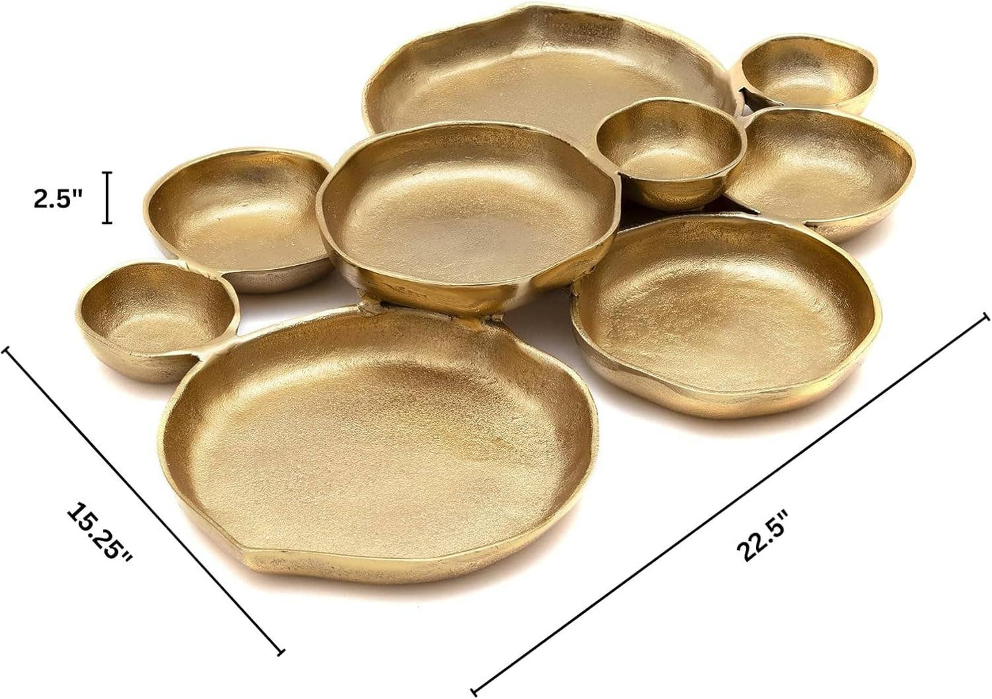 Cluster Decorative Bowls, Bright Gold Brass - Decoration
