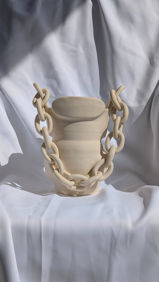 Handmade ceramic Vase | Chain vase | home decor | Decorative