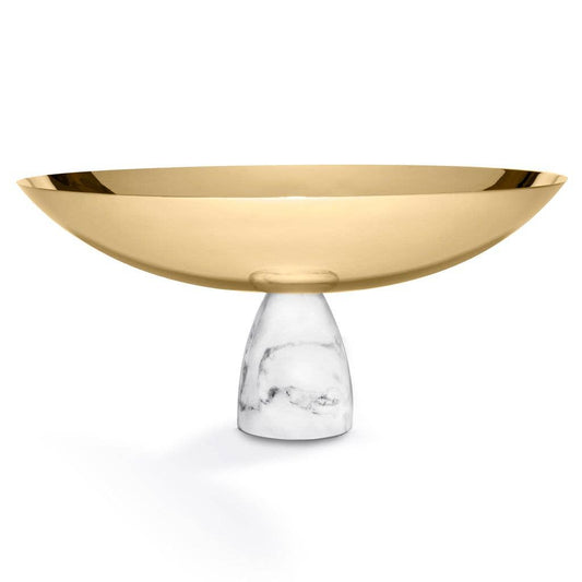 Fruit Bowl, Carrara Marble & Gold