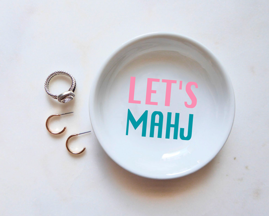 Let's Mahj Ring Dish (Mahjong Gifts) Dot Bam Crack Mahjong