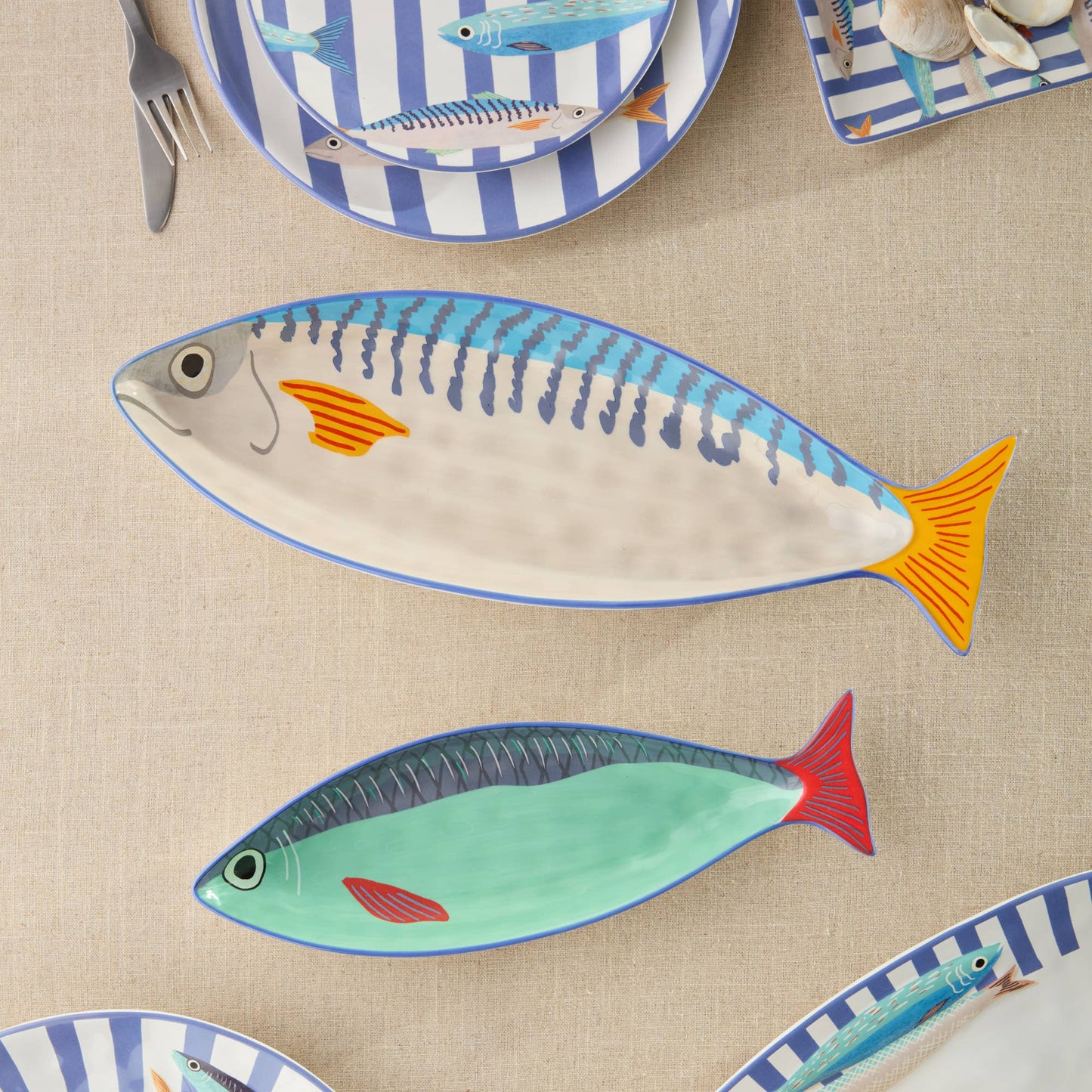Something Fishy 3-D 2pc Fish Platter Set