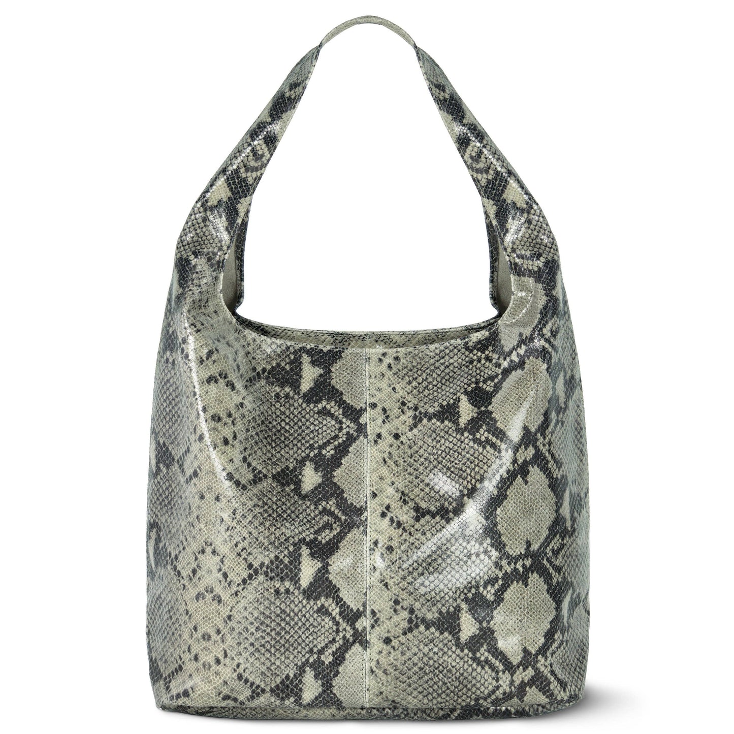Python Suede Leather Hobo Bag