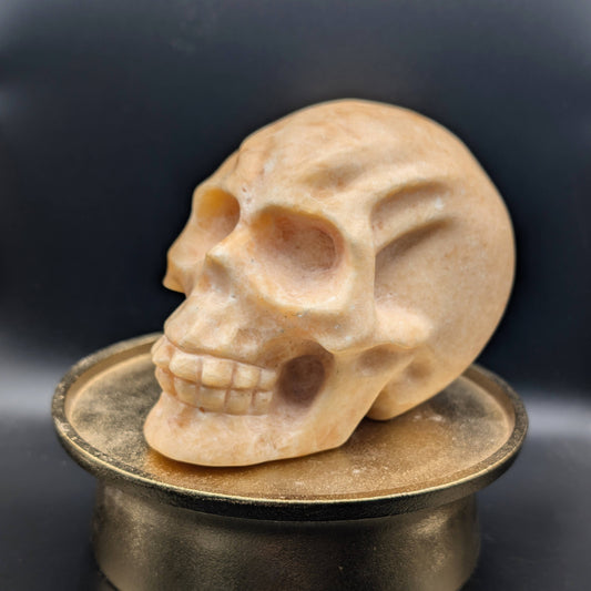 Orange Creamsicle Calcite Skull