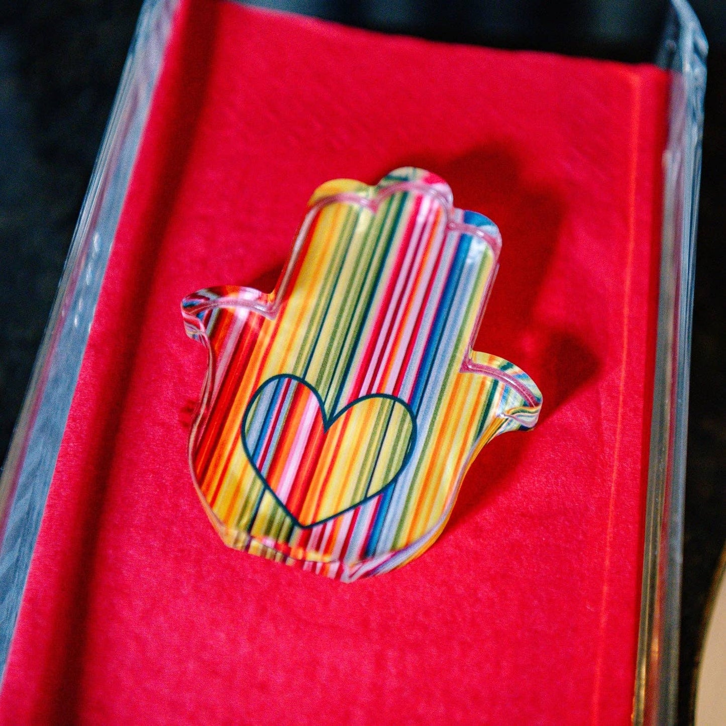 Mini hamsa - rainbow drips