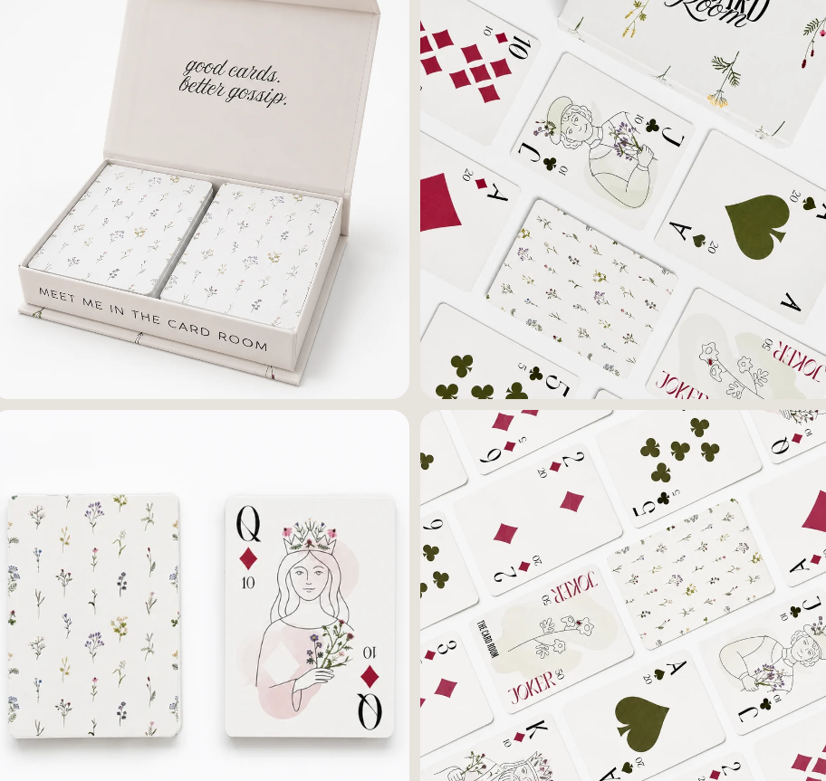 Garden Floral Canasta Cards with Points