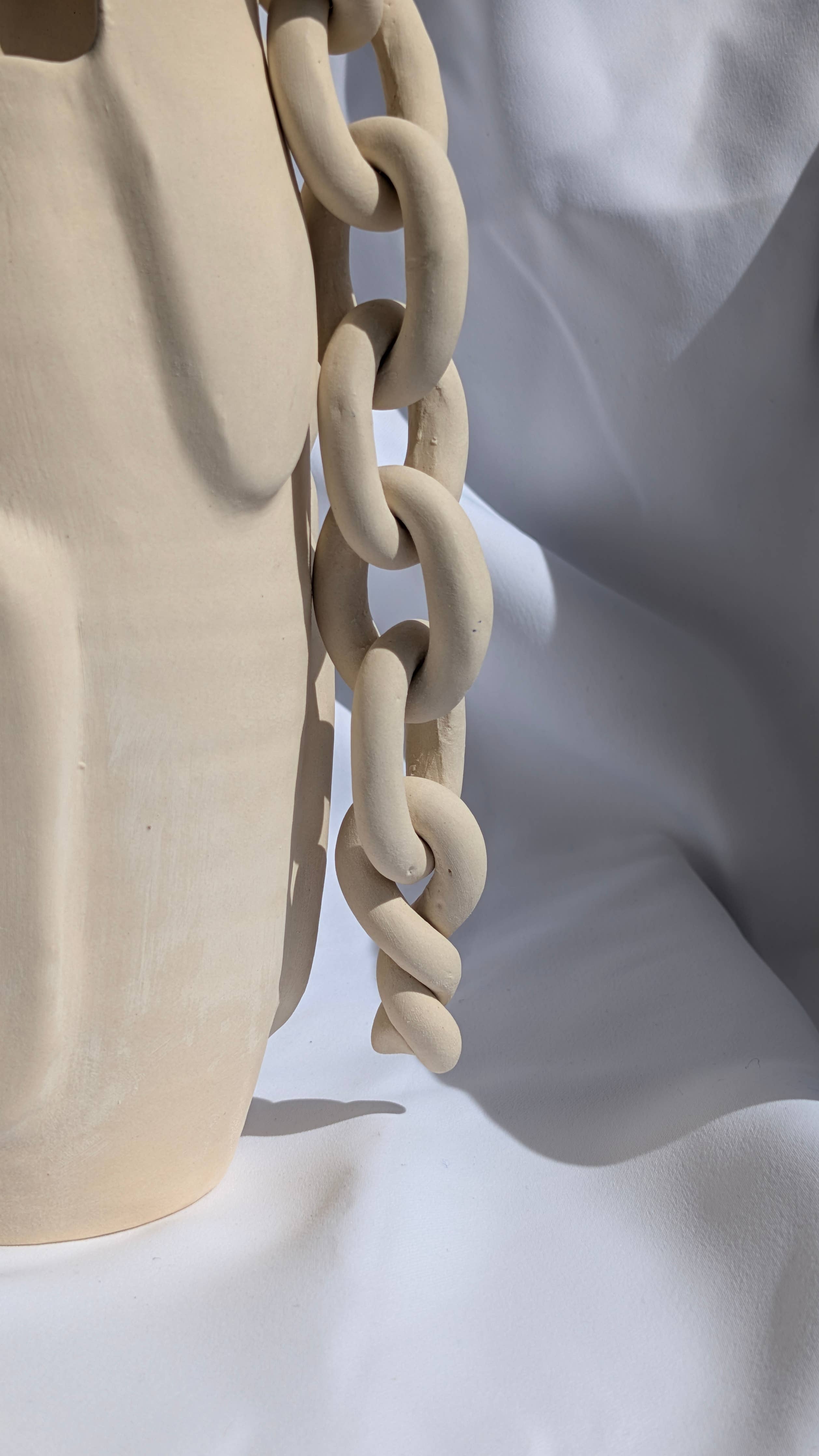 Handmade Ceramic Vase Chain Vase - Thumbnail 4