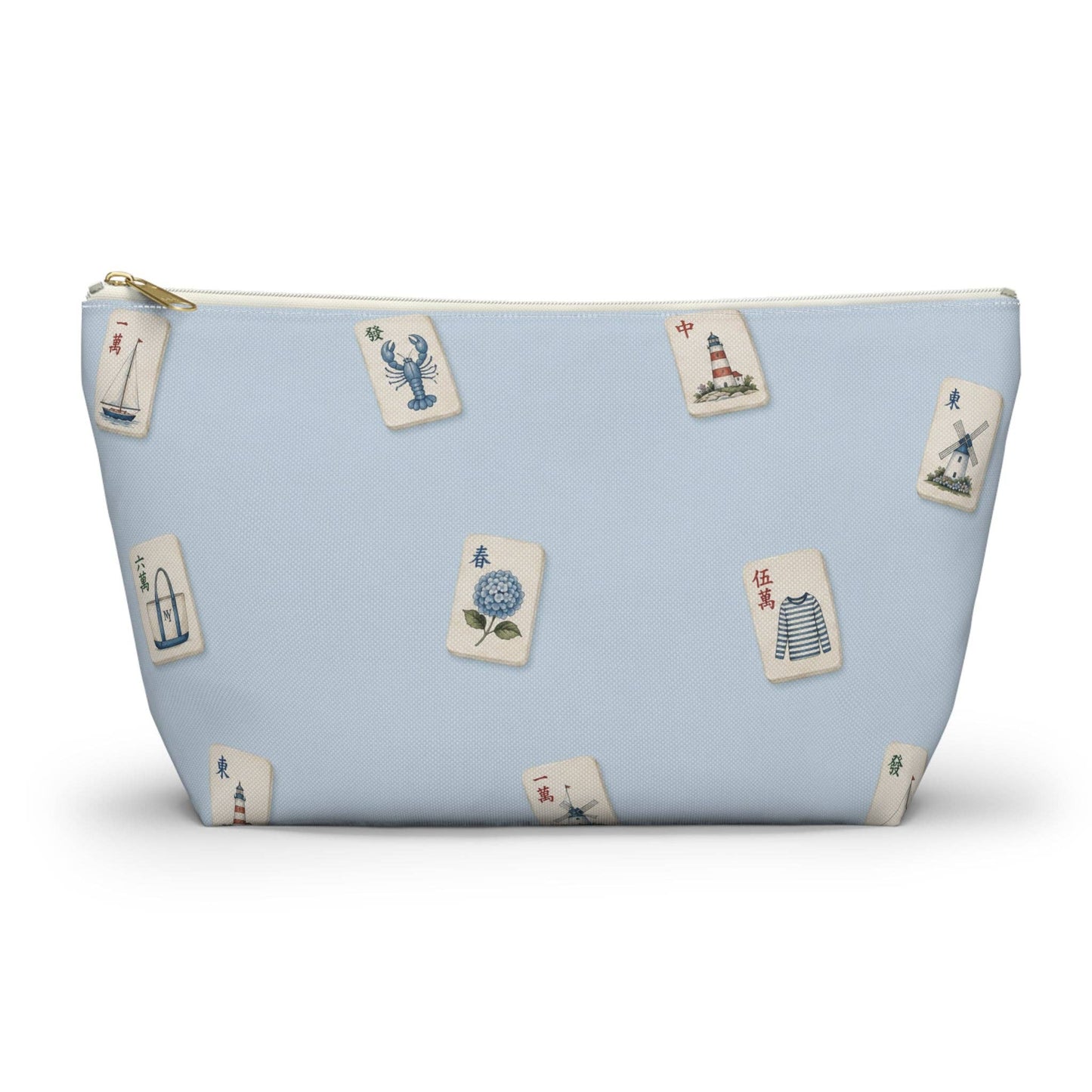 Hamptons Mahjong Tile Pouch —  T-Bottom Travel Bag