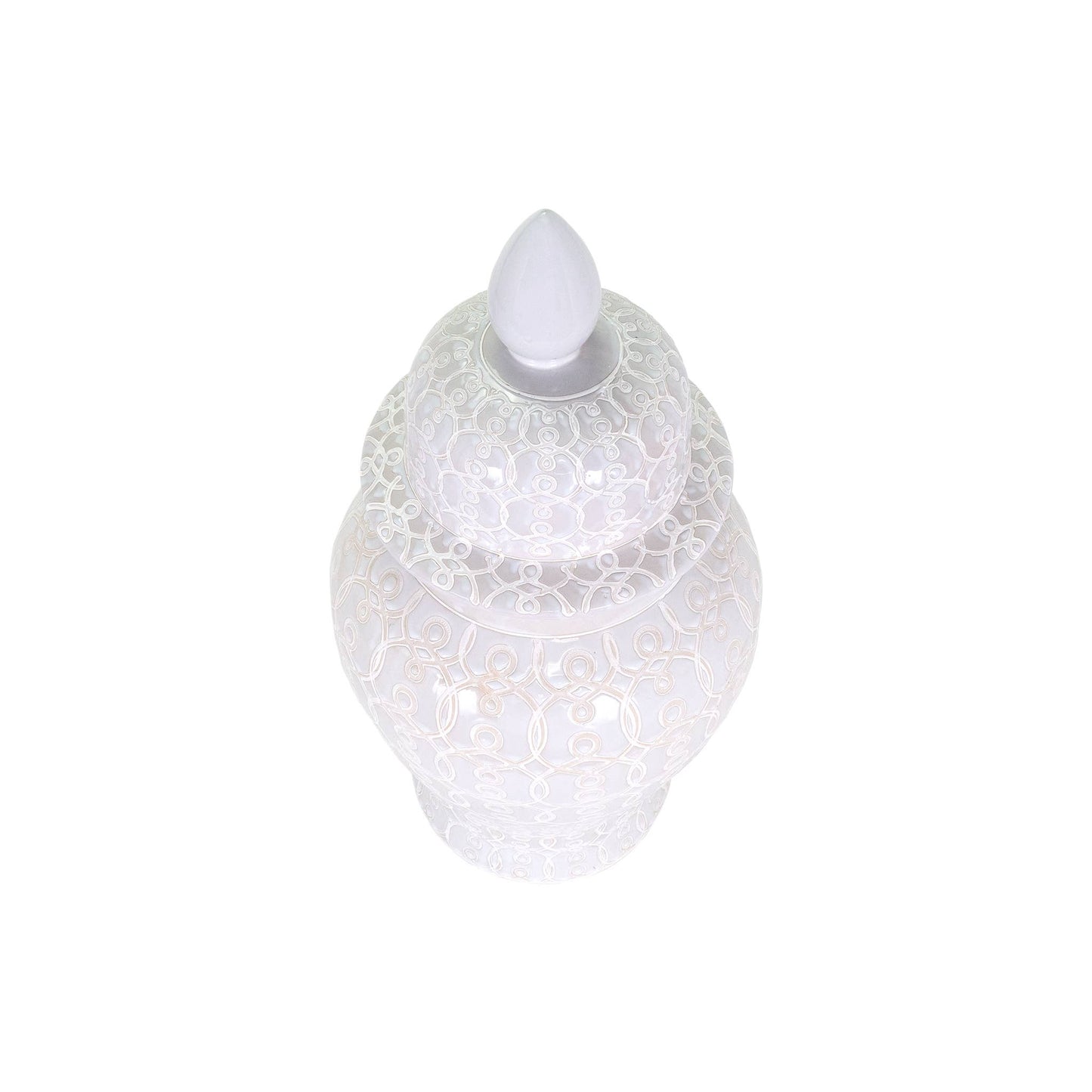 Decorative Ceramic Ginger Jar, 26"h