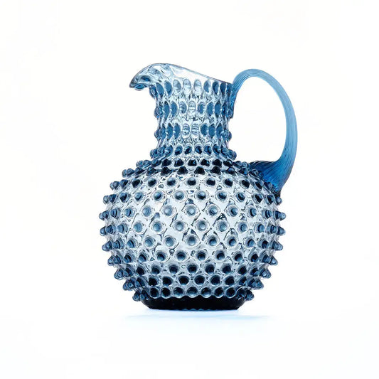 Handblown Bohemia Crystal Jug - Midnight Blue