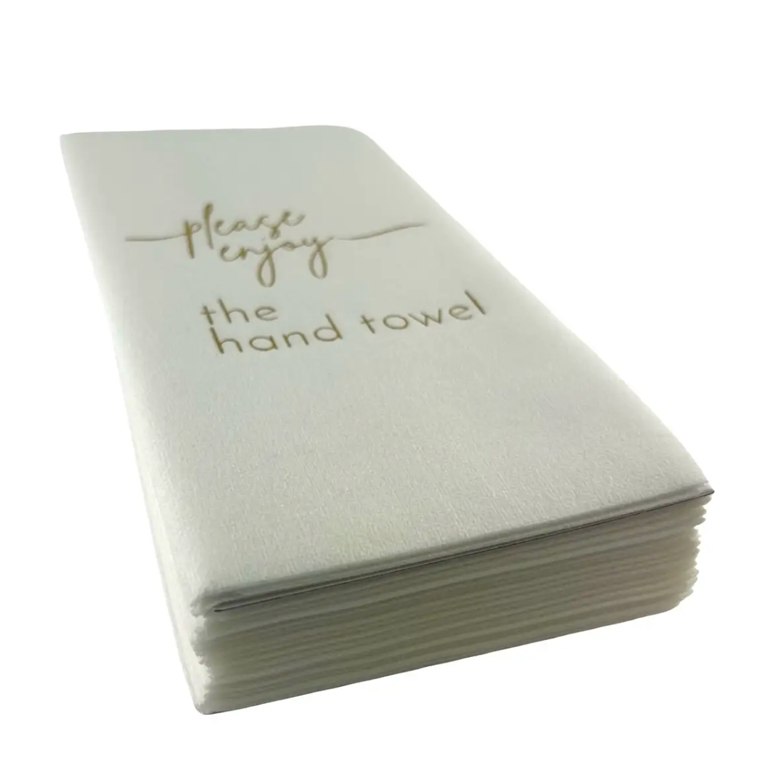 Linen-Feel Guest Towel Napkins, Please Enjoy