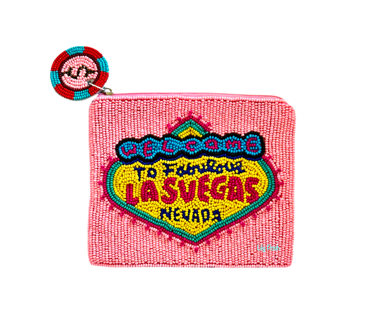 Las Vegas Beaded Coin Purse