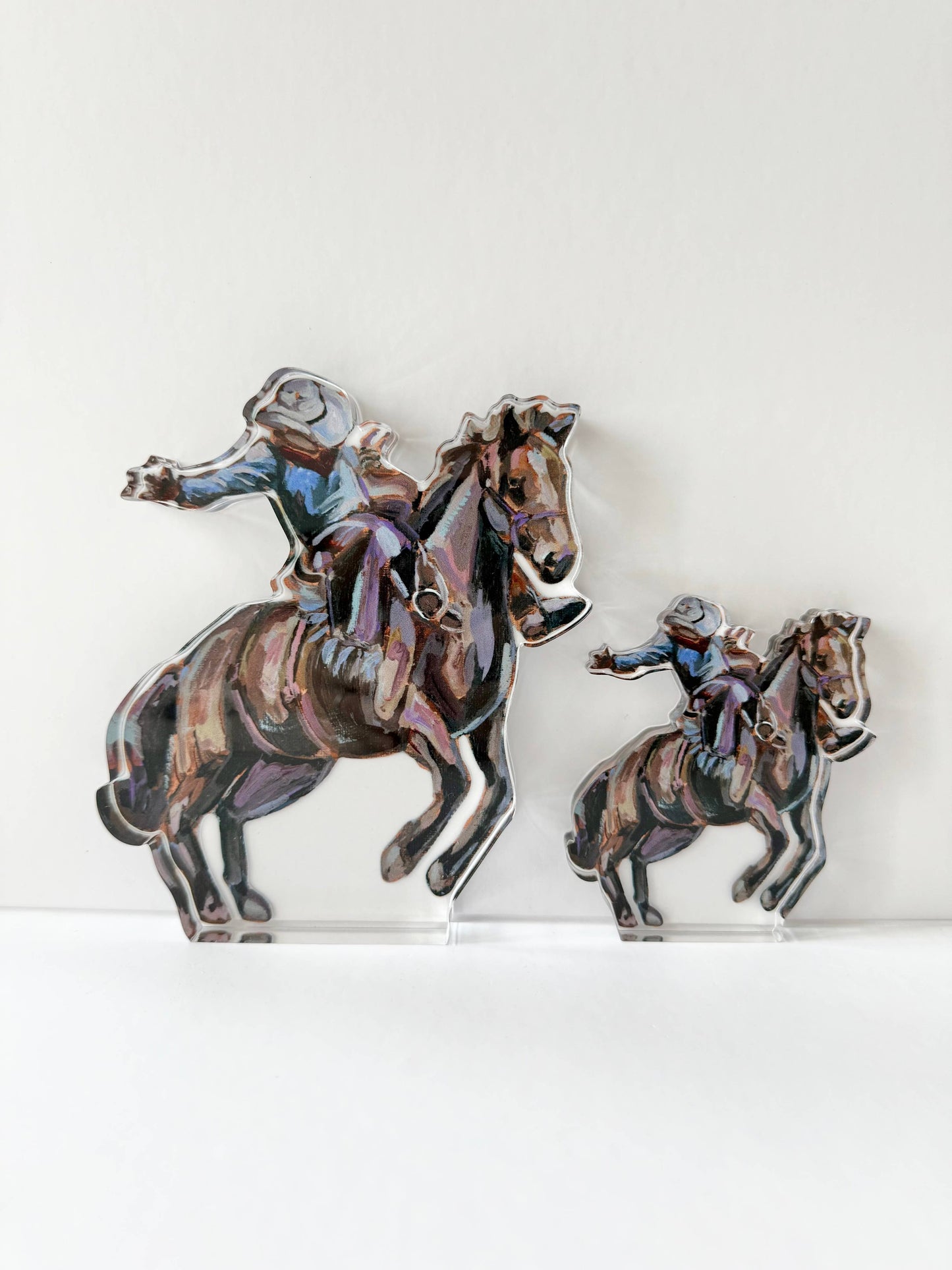 "Rodeo Cowboy on Horse” Acrylic Shelfie