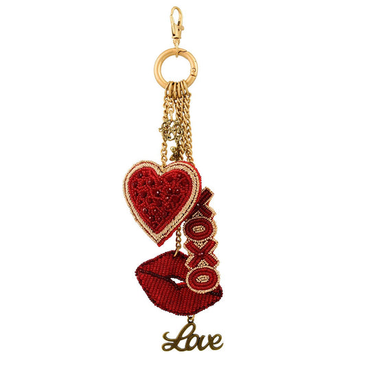Lovers Lane Heart and Lips Charm/Keychain