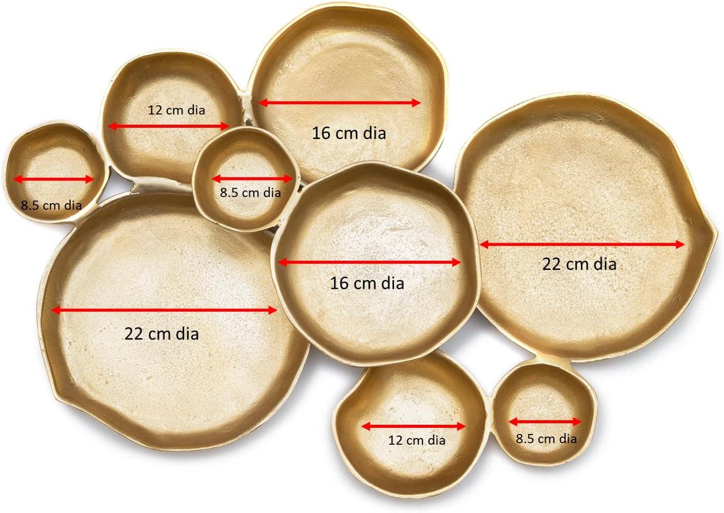 Cluster Decorative Bowls, Bright Gold Brass - Decoration