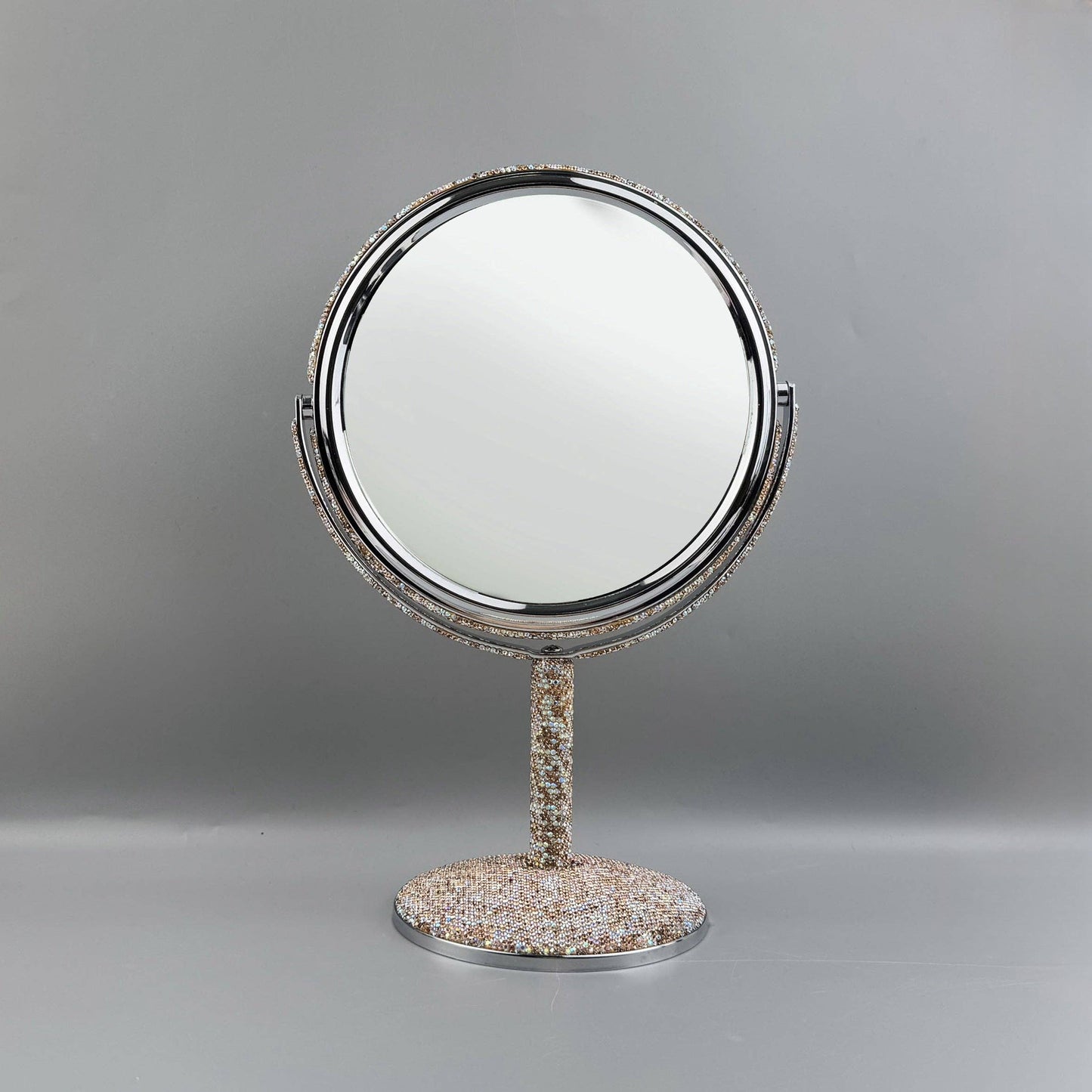 Ceramic Rhinestone Desktop Mirror