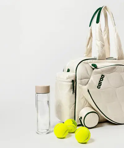 Tennis Quilted Duffel in Ivory