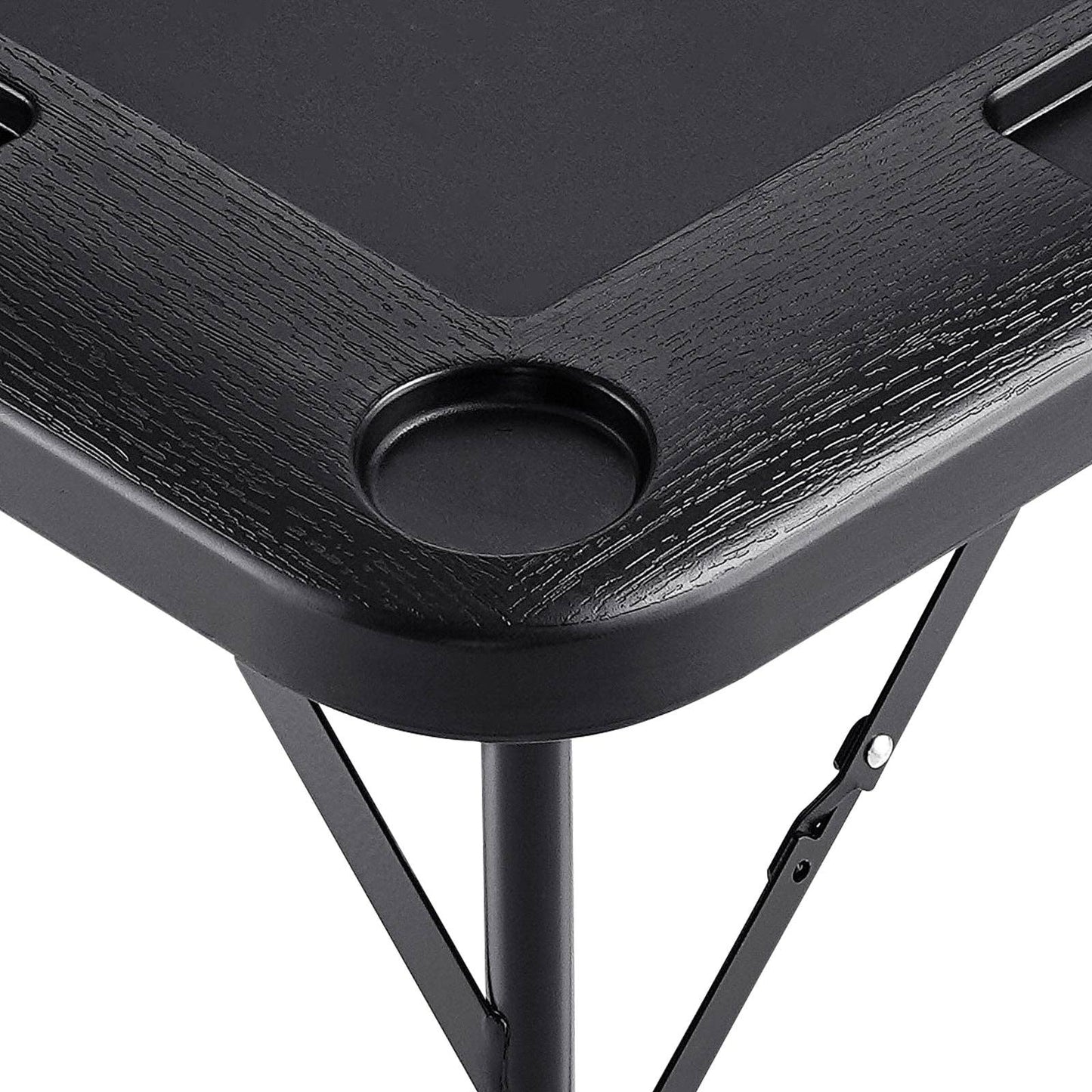 Game Table, 4 Cup Holders, Chip Trays, Black