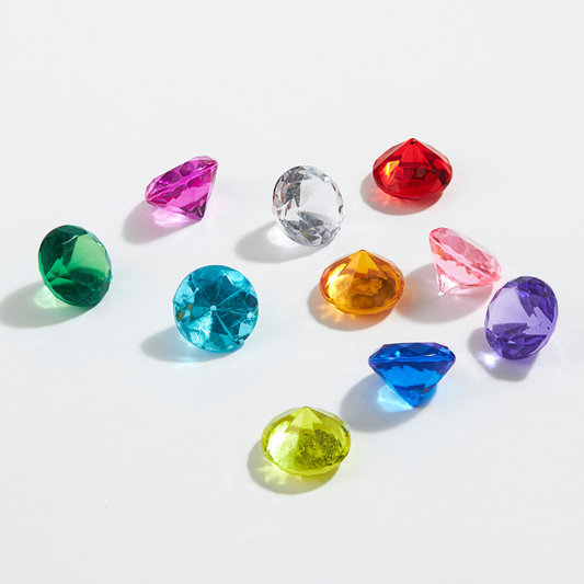 Rainbow Acrylic Gemstone Assortment (Each) assorted colors