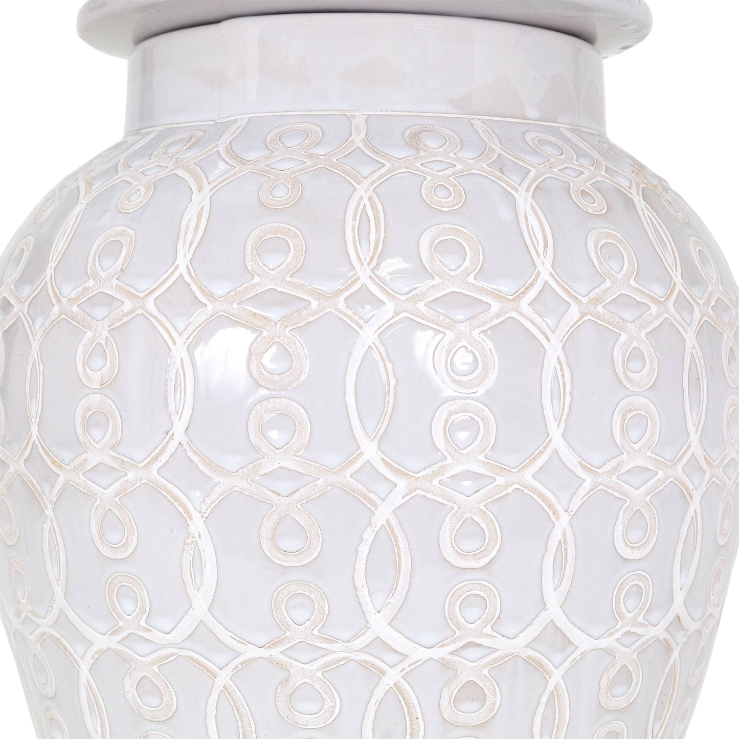 Decorative Ceramic Ginger Jar, 26"h