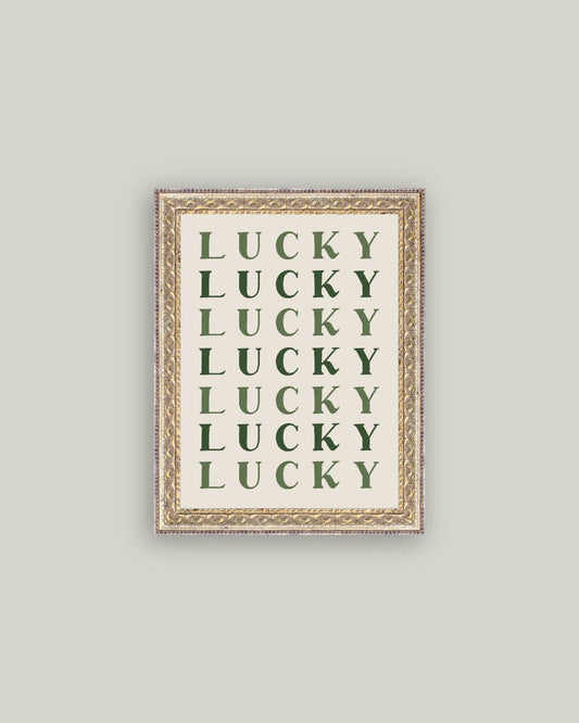 Lucky Lucky Lucky Framed Antique Art