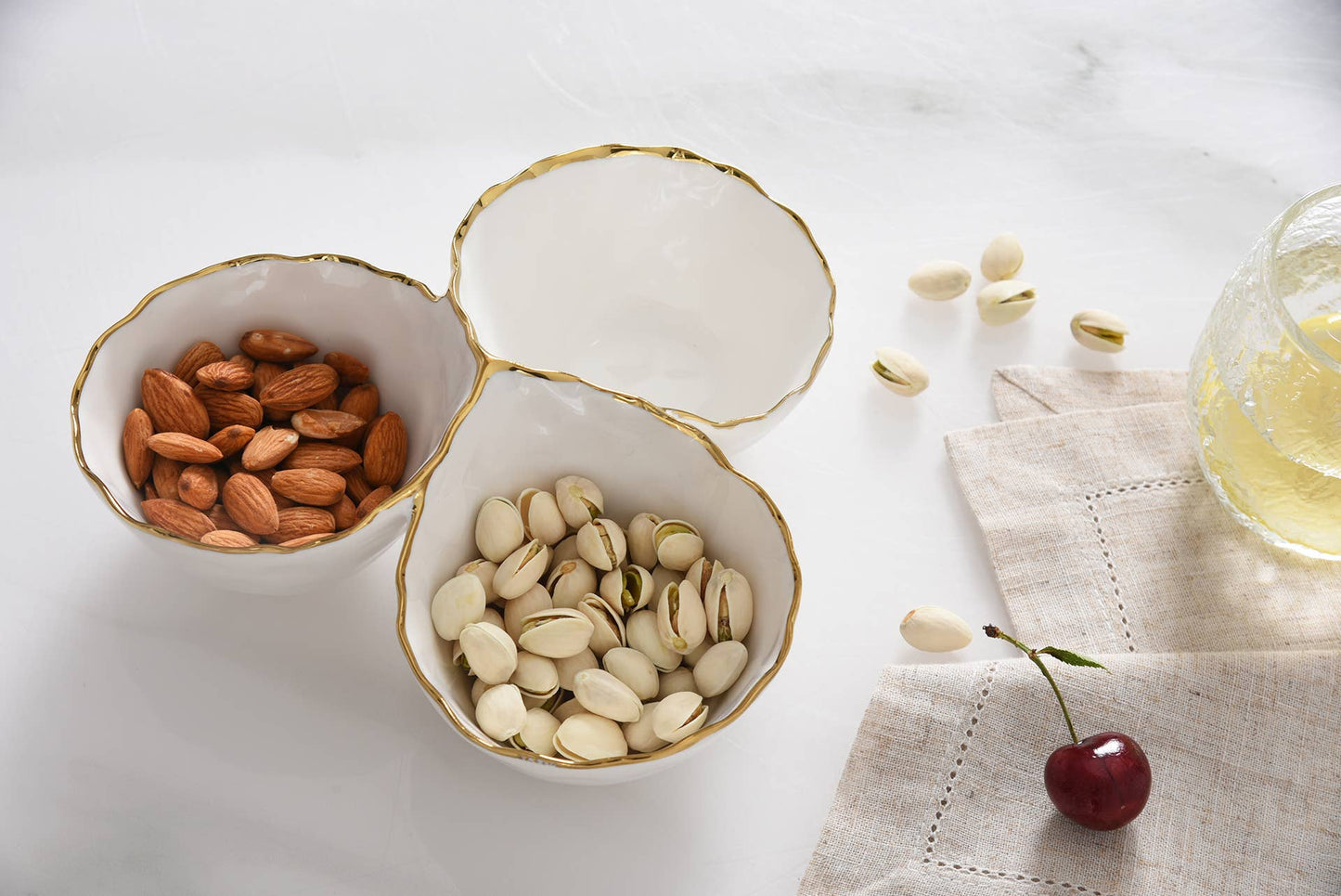 3 Section Server in Porcelain