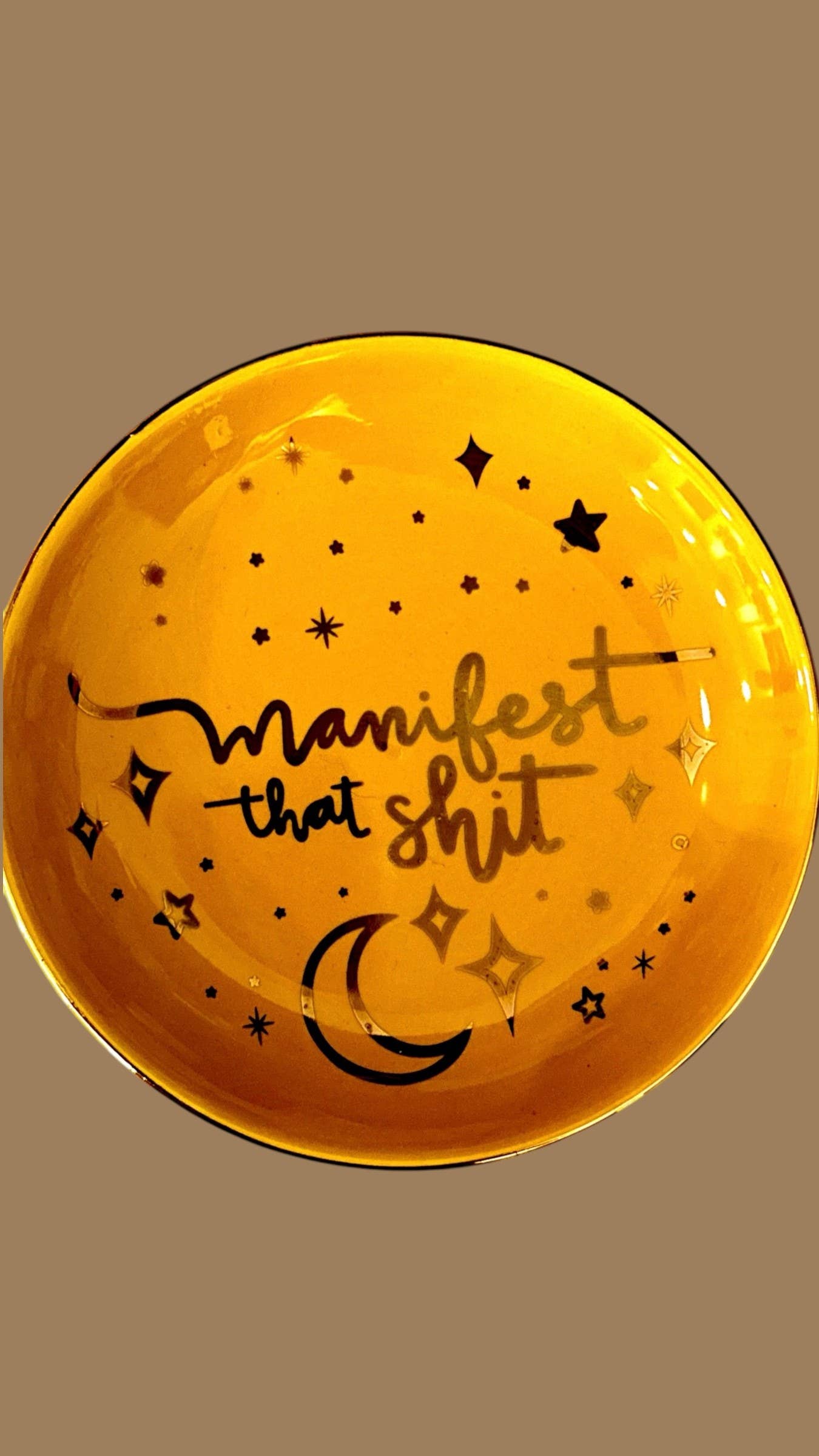 Manifest That Shit Funny Fun Trinket Dish