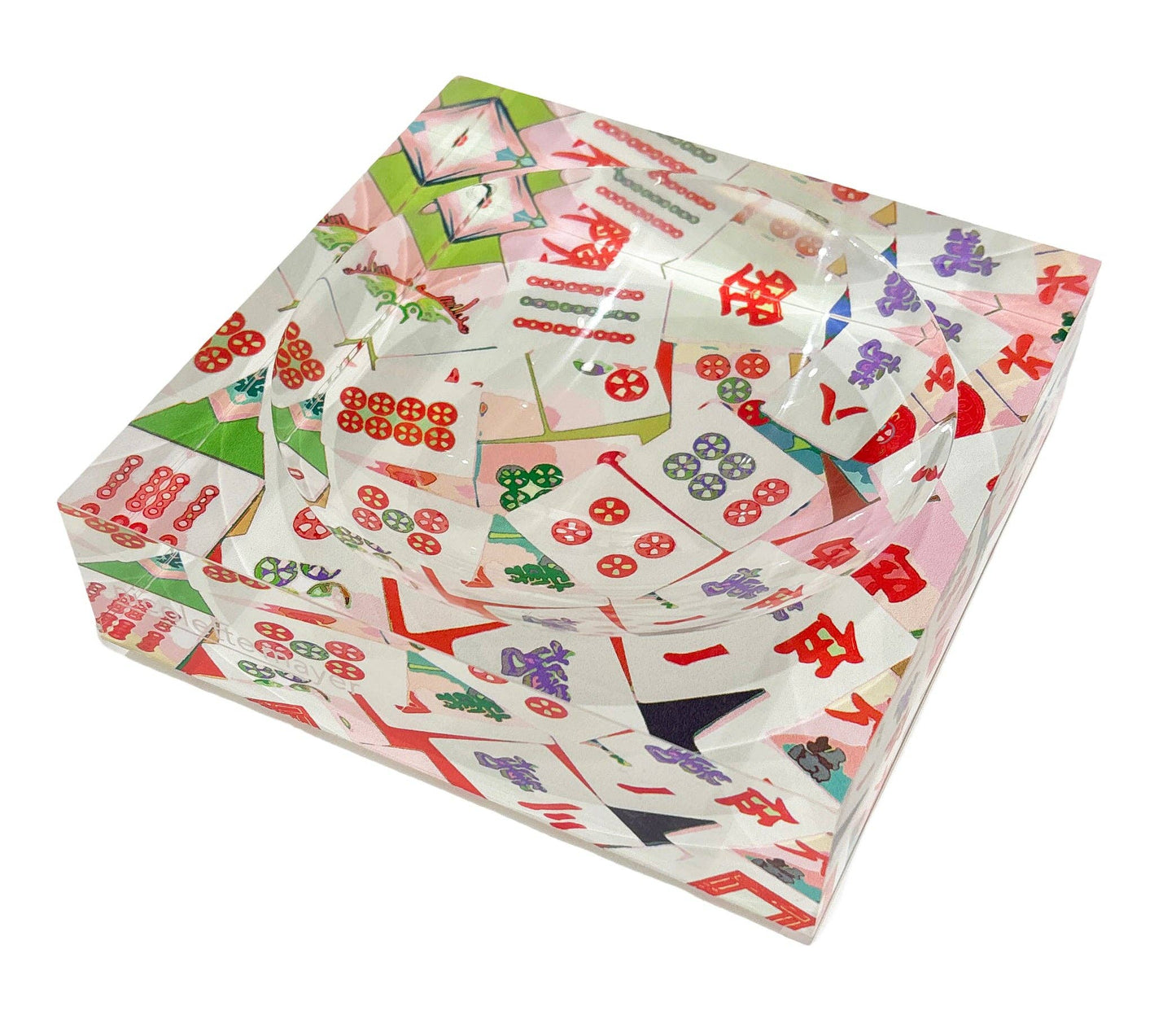 Mahjong Abstract Petal Acrylic Candy Catchall Dish