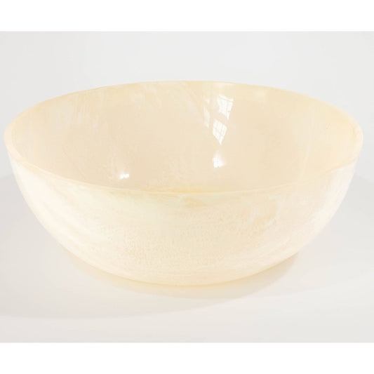 Fabulous Resin Salad Bowl – Cream Swirl Color