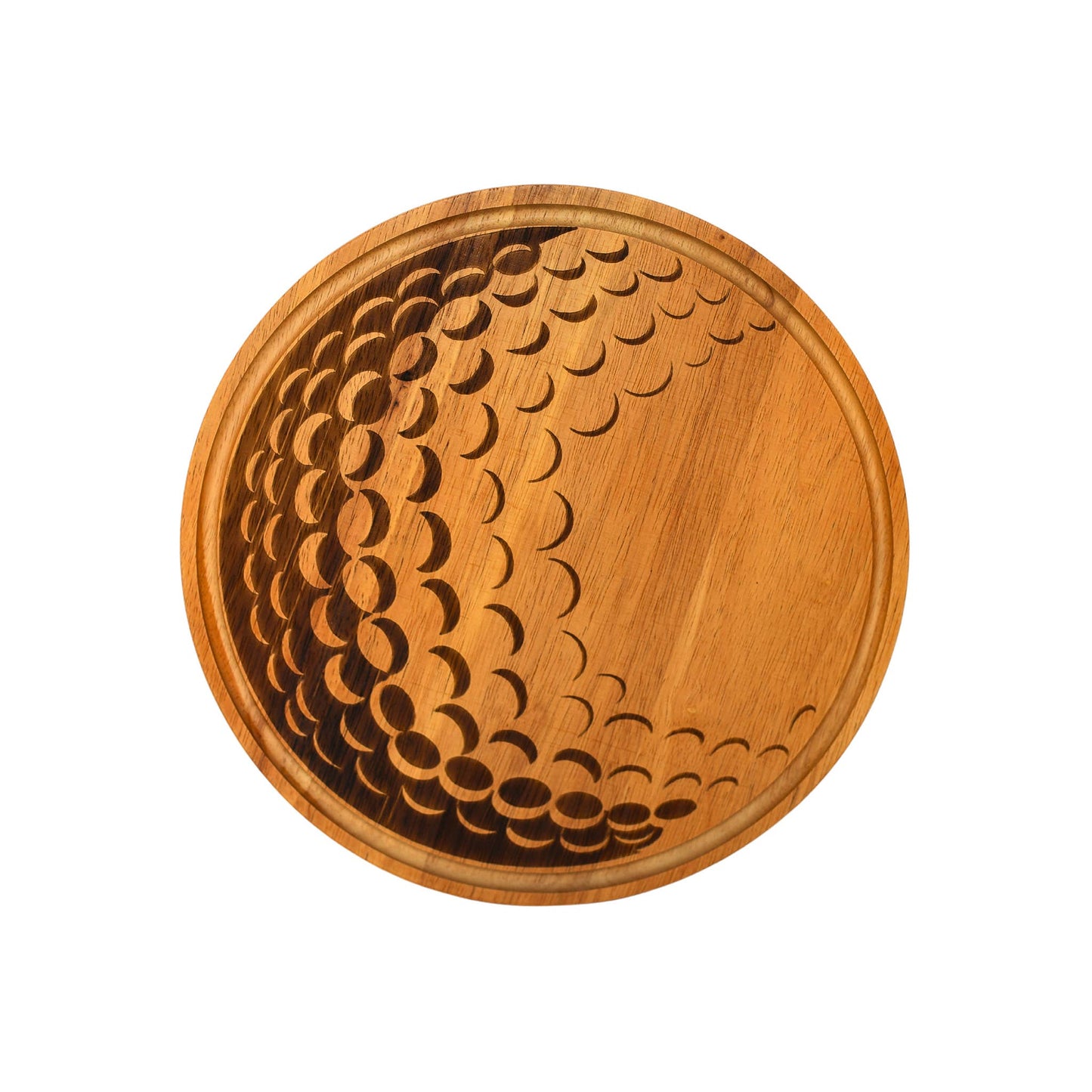 13" Golf Ball Wood Cheese Board