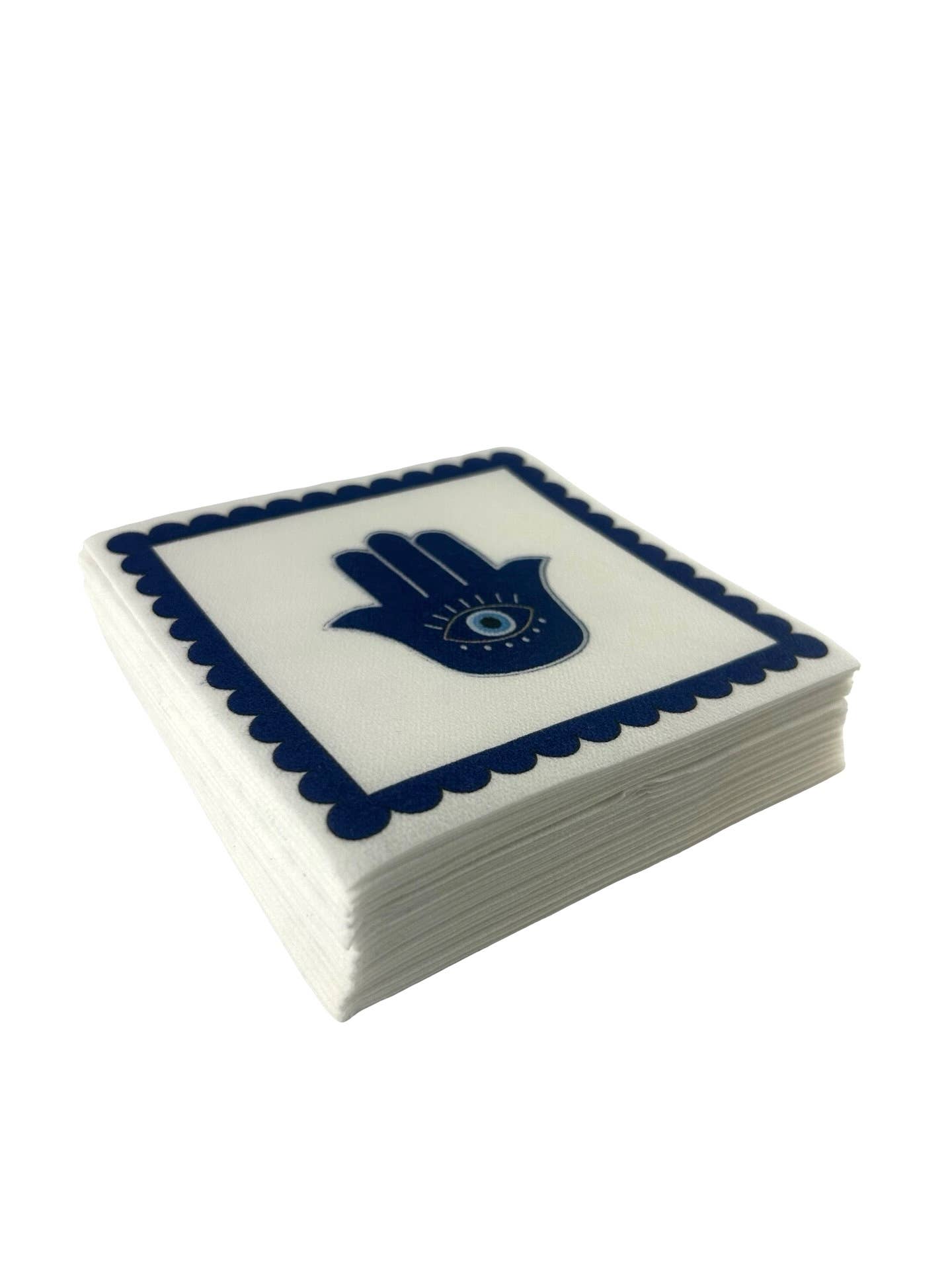 Linen-Feel Cocktail Napkins, Hamsa