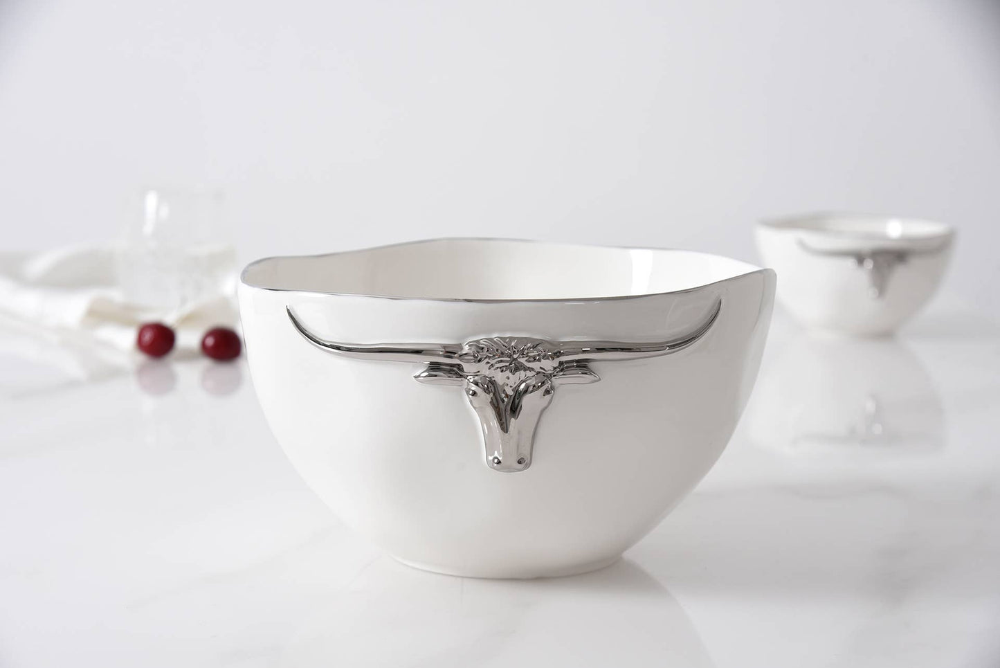 Stetson Longhorn Porcelain Bowl-Large