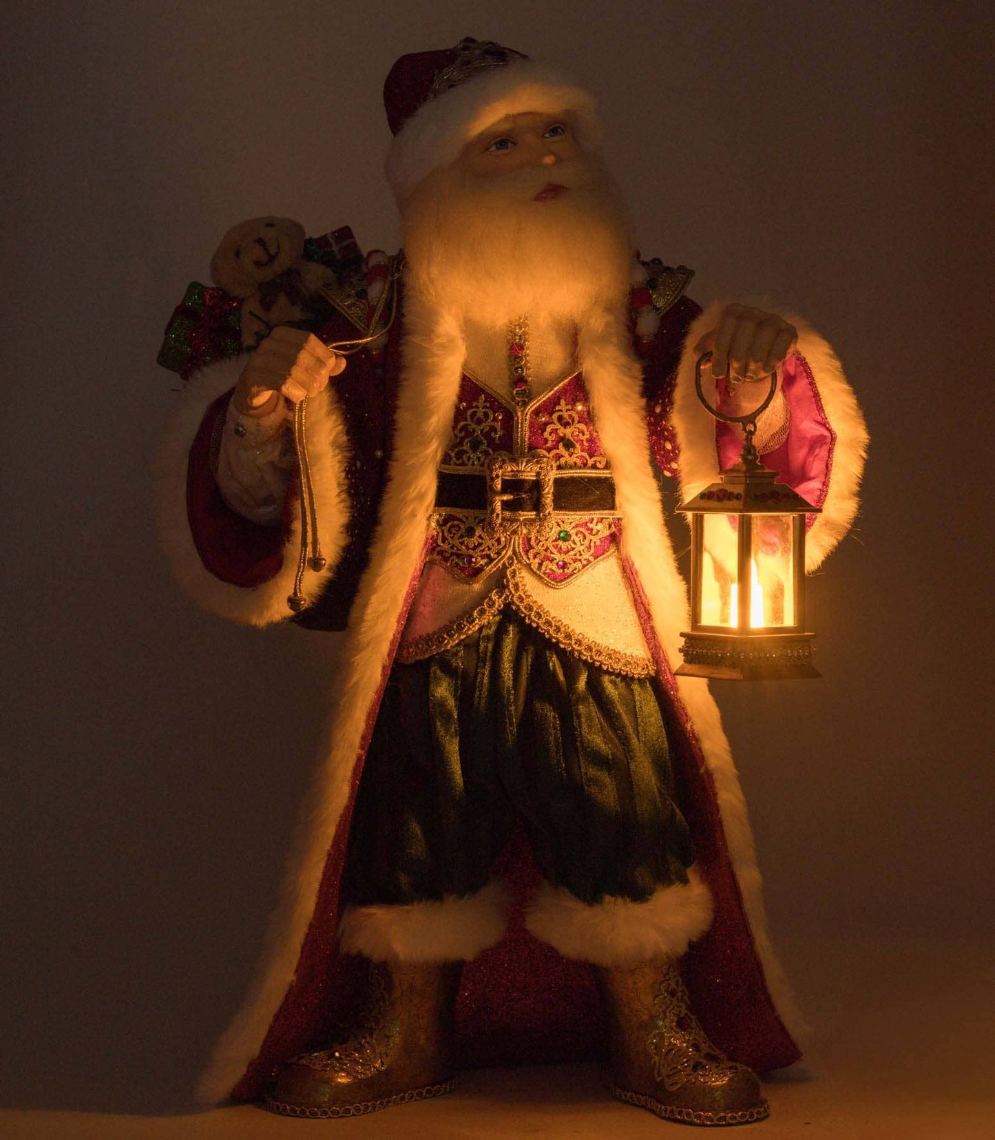 King Christopher Claus with Lantern Tabletop