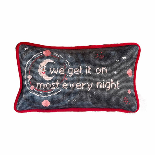 Organic cotton sateen DANCING IN THE MOONLIGHT custom pillow