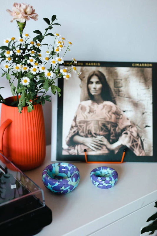 Glass Blown Galactic Bubble Bowl