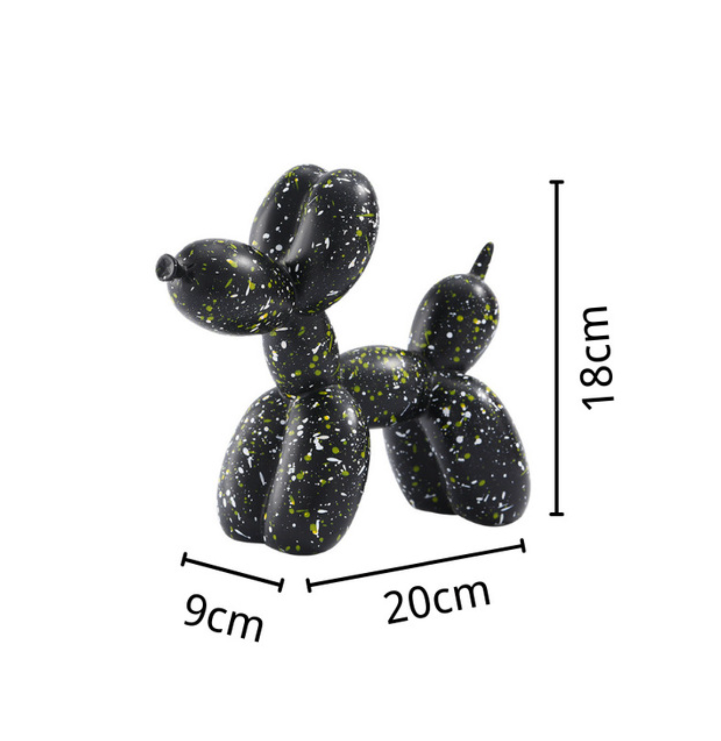 Splash Ink Balloons Dog Sculpture