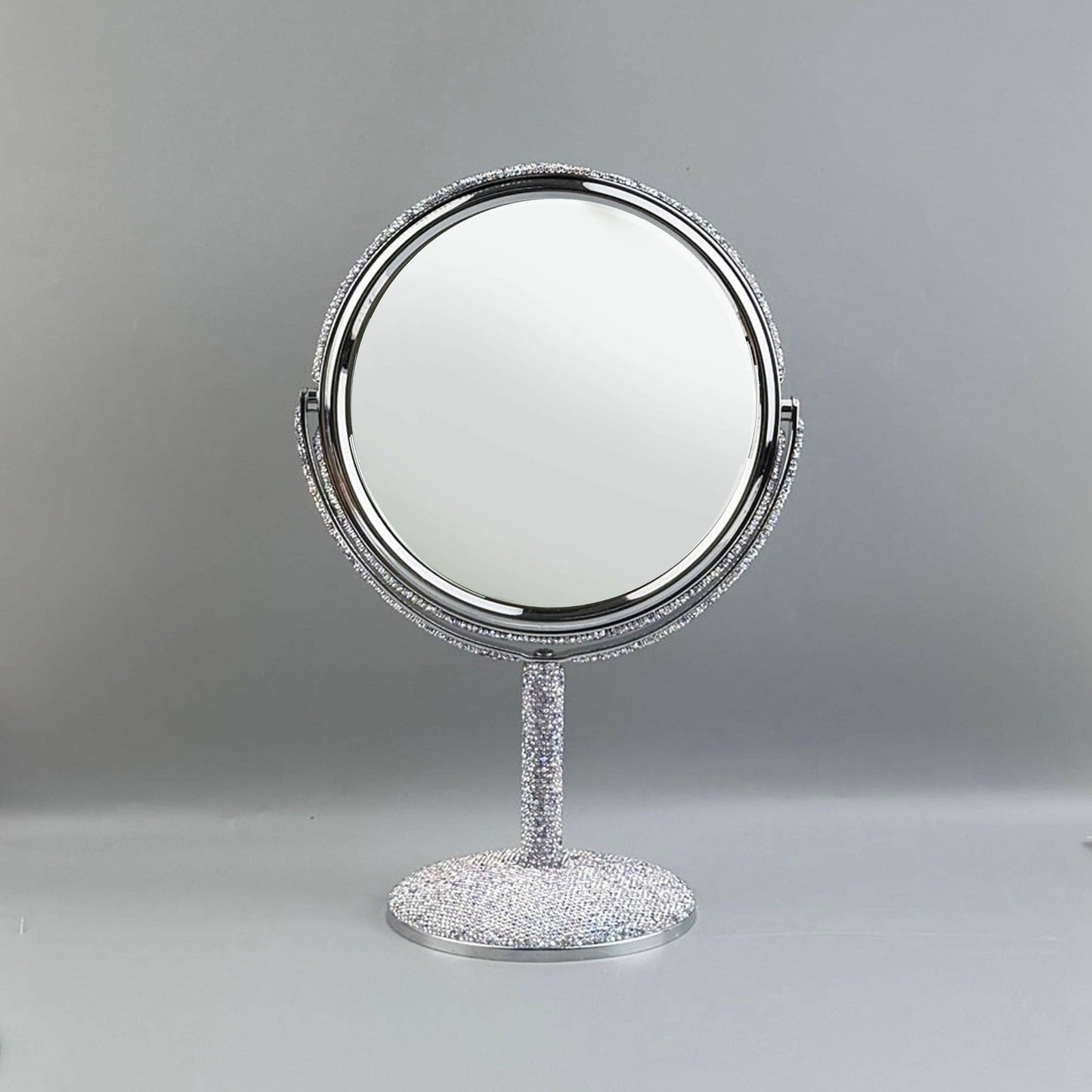 Ceramic Rhinestone Desktop Mirror