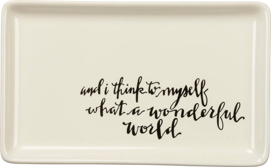 What A Wonderful World Vanity Tray