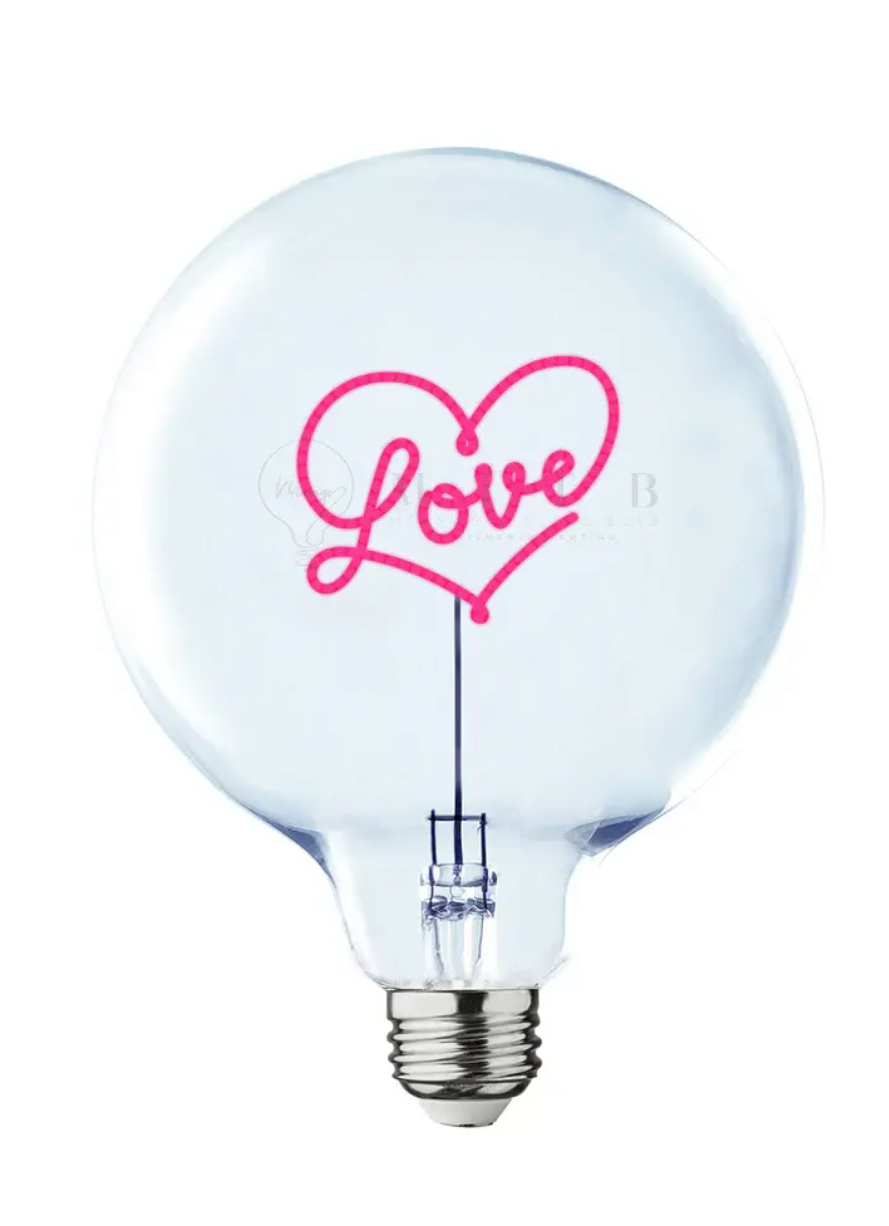 Message in the Bulb with Base (Love)